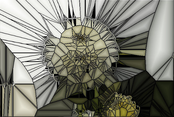Dahlia stained glass