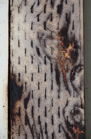 Burn Pattern on a Bridge Beam
